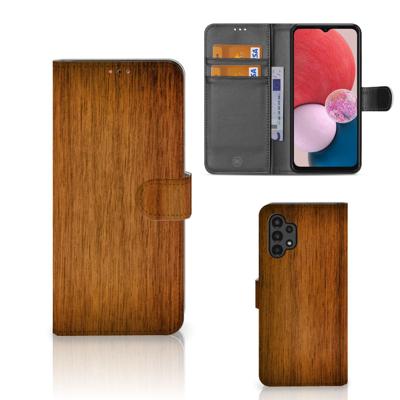 Samsung Galaxy A13 (4G) | Book Style Case | Donker Hout