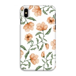 Peachy flowers: iPhone X Tough Case