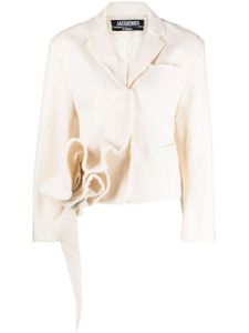 Jacquemus blazer à volants - Blanc
