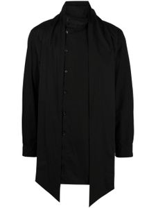 Yohji Yamamoto chemise à design superposé - Noir