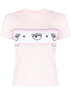 Chiara Ferragni t-shirt en coton à logo imprimé - Rose