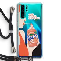 Peach please!: Huawei P30 Pro Transparant Hoesje met koord