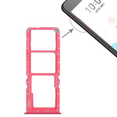 2 x SIM-kaart lade + micro SD-kaart lade voor OPPO A5 (rood)