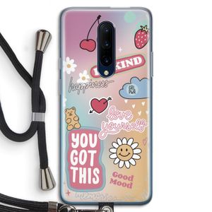 Positivity: OnePlus 7 Pro Transparant Hoesje met koord