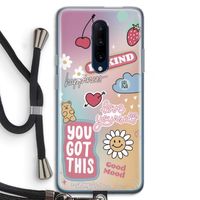 Positivity: OnePlus 7 Pro Transparant Hoesje met koord