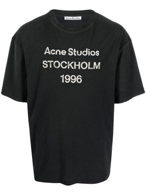 Acne Studios t-shirt à imprimé Logo Stockholm 1996 - Noir