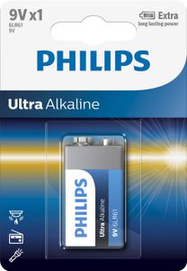 Philips Ultra Alkaline Batterij 6LR61E1B/10