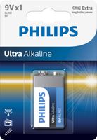 Philips Ultra Alkaline Batterij 6LR61E1B/10 - thumbnail