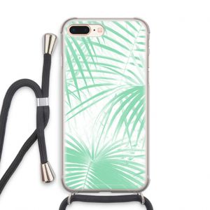 Palmbladeren: iPhone 8 Plus Transparant Hoesje met koord