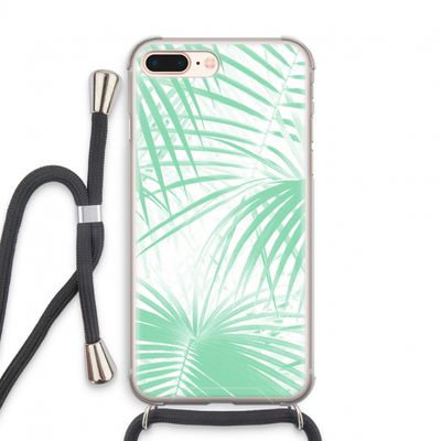 Palmbladeren: iPhone 8 Plus Transparant Hoesje met koord
