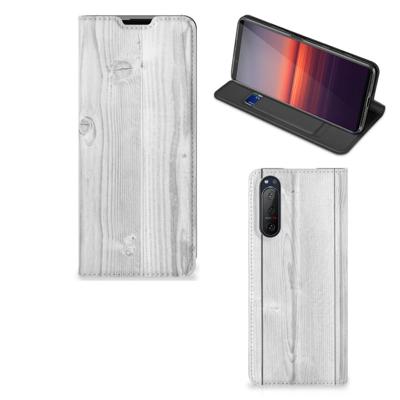 Sony Xperia 5 II Book | Wallet Case | White Wood