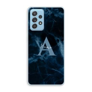 Midnight Marble: Samsung Galaxy A73 Transparant Hoesje