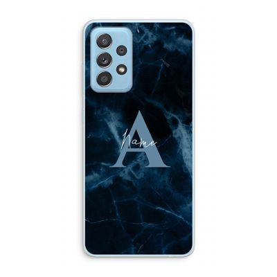 Midnight Marble: Samsung Galaxy A73 Transparant Hoesje