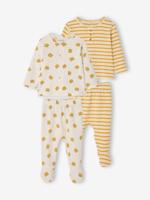 Set van 2 pyjama's voor jongens van biologisch katoen geel