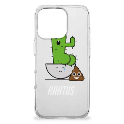 iPhone 16 Pro Telefoonhoesje met Naam Cactus Poo
