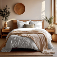 Dekbedovertrek Percale Katoen Verkoelend Effen 140x200 Cm Antraciet Zydante - Dekbed-Discounter.nl