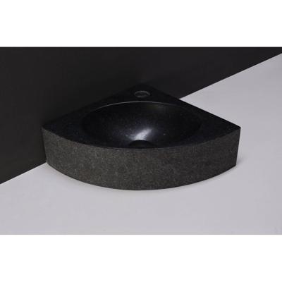 Fontein Forzalaqua Turino Graniet Gezoet Gebrand Zwart 30x30x10 cm Forzalaqua