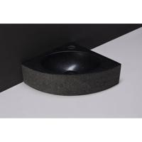 Fontein Forzalaqua Turino Graniet Gezoet Gebrand Zwart 30x30x10 cm Forzalaqua