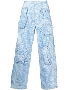 Walter Van Beirendonck Pre-Owned pantalon Gun à poches multiple - Bleu