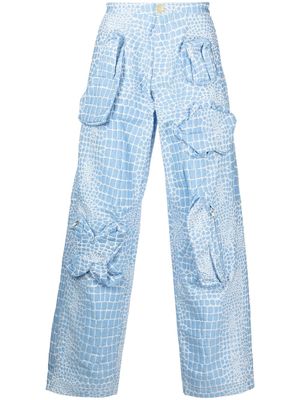 Walter Van Beirendonck Pre-Owned pantalon Gun à poches multiple - Bleu