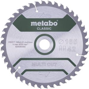 Metabo MULTI CUT CLASSIC 628280000 Cirkelzaagblad 165 x 20 x 1.4 mm Aantal tanden: 42 1 stuk(s)