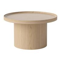 Bolia Plateau Bijzettafel - H 42 x Ø 74 cm - Witgepigmenteerd Gelakt Eiken