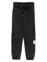 Dkny Kids pantalon de jogging en coton à patch logo - Noir