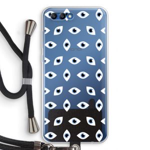 Eyes pattern: Honor 10 Transparant Hoesje met koord