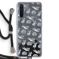 Poezen: Oppo A91 Transparant Hoesje met koord