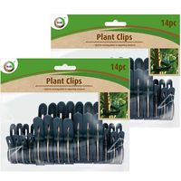 Groene plantenklemmen/plantenclips 28x stuks van 4,3 en 6,3 cm - thumbnail