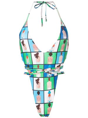 Amir Slama maillot de bain à imprimé graphique - Multicolore