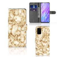 Samsung Galaxy S20 Plus Bookcase Marmer Goud - thumbnail