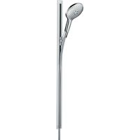 Hansgrohe Raindance Select UnicaS glijstangset met Raindance 150 AIR 3jet handdouche 90cm met doucheslang 160cm wit chroom 26626400 - thumbnail