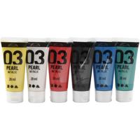 A-color Acrylverf metallic, metallic, standaardkleuren, 6x20 ml/ 1 doos