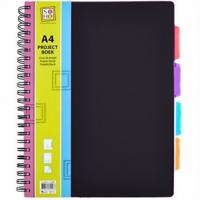 Projectboek A4 Zwart 23-Rings 4 Tabs 200 Vel