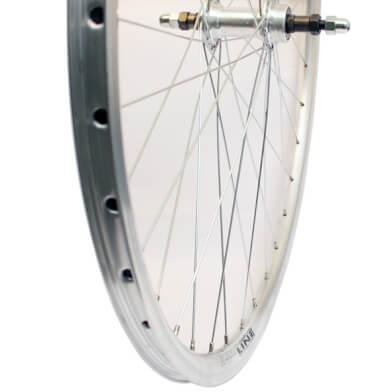 Roland achterwiel 28 vast freewh alu v-profil zilver zink sp