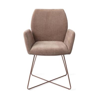 Jesper Home Misaki eetkamerstoel Mocha Mist cross rose