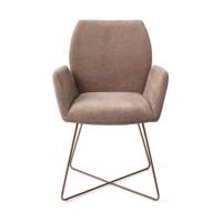 Jesper Home Misaki eetkamerstoel Mocha Mist cross rose