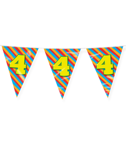 Happy Verjaardag Vlaggenlijn 4 Jaar (10m)