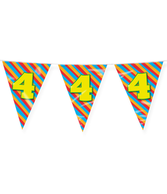 Happy Verjaardag Vlaggenlijn 4 Jaar (10m)