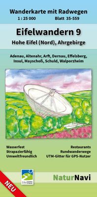 Wandelkaart 35-559 Eifelwandern 9 - Hohe Eifel (Nord), Ahrgebirge | NaturNavi Wandelkaart 35-559 Eifelwandern 9 - Hohe Eifel (Nord), Ahrgebirge | NaturNavi