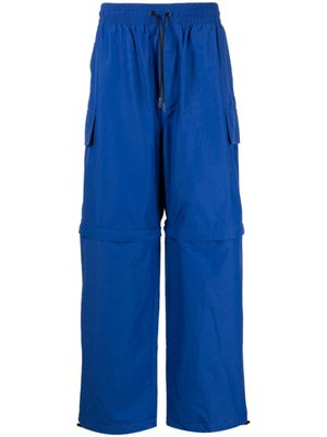 Maison Kitsuné pantalon de jogging à design imperméable - Bleu