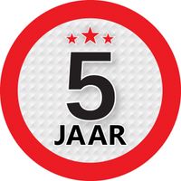 5 jaar leeftijd sticker rond 9 cm verjaardag versiering 5 jaar leeftijd sticker rond 9 cm verjaardag versiering