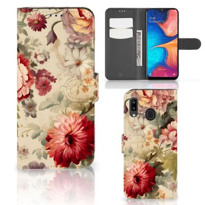 Hoesje voor Samsung Galaxy A30 Bloemen Hoesje voor Samsung Galaxy A30 Bloemen