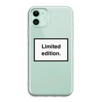 Limited edition: iPhone 11 Transparant Hoesje