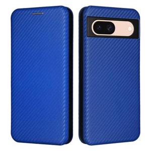 Google Pixel 8a Flip Hoesje - Koolstofvezel - Blauw