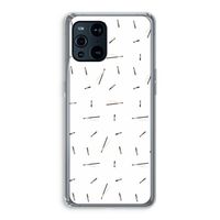 Hipster stripes: Oppo Find X3 Pro Transparant Hoesje