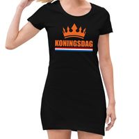 Koningsdag kroon jurk zwart dames XL  - - thumbnail