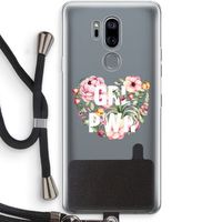 GRL PWR Flower: LG G7 Thinq Transparant Hoesje met koord