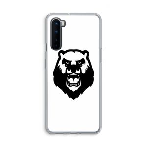 Angry Bear (white): OnePlus Nord Transparant Hoesje